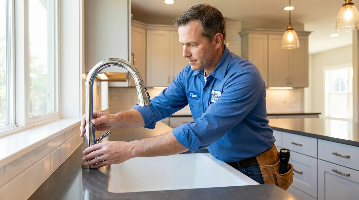 Kitchen faucet installation by Johns Plumbing LLC in Youngtown