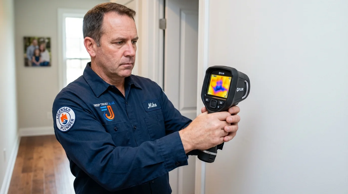 Thermal imaging leak detection by Johns Plumbing LLC in Youngtown